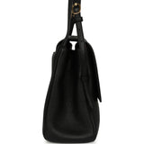 Chanel Trapezoid Maxi Flap Bag Black Grained Calfskin Gold Hardware - Thumbnail View 3