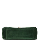 Chanel Maxi "Souplissimo" Small Flap Bag Dark Green Suede Gold Hardware - Thumbnail View 6