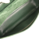 Chanel Maxi "Souplissimo" Small Flap Bag Dark Green Suede Gold Hardware - Thumbnail View 9