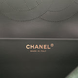 Chanel Maxi "Souplissimo" Small Flap Bag Dark Green Suede Gold Hardware - Thumbnail View 10