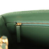 Chanel Maxi "Souplissimo" Small Flap Bag Dark Green Suede Gold Hardware - Thumbnail View 11