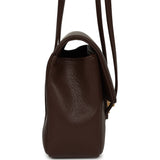 Chanel Small Preppy Coco Flap Bag Dark Brown Shiny Caviar Brushed Gold Hardware - Thumbnail View 3