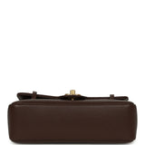 Chanel Small Preppy Coco Flap Bag Dark Brown Shiny Caviar Brushed Gold Hardware - Thumbnail View 6