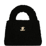 Chanel Small Kelly Shopper Black Shearling Gold Hardware - Thumbnail View 1