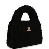 Chanel Small Kelly Shopper Black Shearling Gold Hardware - Thumbnail View 2