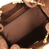 Chanel Small 25 Hobo Bag Dark Brown Suede Gold Hardware - Thumbnail View 8