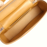 Chanel Top Handle Long Vanity Case with Chain Gold Metallic Lizard Embossed Calfskin Silver Hardware - Thumbnail View 8