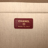 Chanel Large Zipped Pouch Dark Khaki Grained Calfskin Gold Hardware - Thumbnail View 9