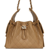 Chanel Small 25 Hobo Bag Light Brown Caviar Gold Hardware - Thumbnail View 1