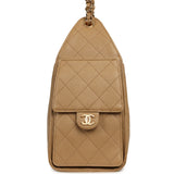 Chanel Small 25 Hobo Bag Light Brown Caviar Gold Hardware - Thumbnail View 3
