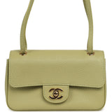 Chanel Mini "Souplissimo" Flap Bag Green Grained Calfskin Gold Hardware - Thumbnail View 1