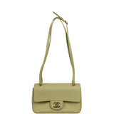 Chanel Mini "Souplissimo" Flap Bag Green Grained Calfskin Gold Hardware - Thumbnail View 7