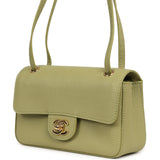 Chanel Mini "Souplissimo" Flap Bag Green Grained Calfskin Gold Hardware - Thumbnail View 5
