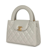Chanel Small Kelly Light Grey Shiny Aged Calfskin Brushed Gold Hardware - Thumbnail View 5