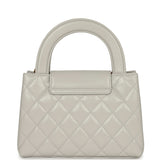 Chanel Small Kelly Light Grey Shiny Aged Calfskin Brushed Gold Hardware - Thumbnail View 4