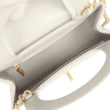 Chanel Small Kelly Light Grey Shiny Aged Calfskin Brushed Gold Hardware - Thumbnail View 8