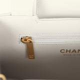 Chanel Small Kelly Light Grey Shiny Aged Calfskin Brushed Gold Hardware - Thumbnail View 10