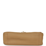 Chanel Maxi "Souplissimo" Small Flap Bag Beige Grained Calfskin Gold Hardware - Thumbnail View 6