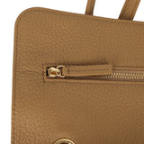 Chanel Maxi "Souplissimo" Small Flap Bag Beige Grained Calfskin Gold Hardware - Thumbnail View 8