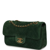 Chanel Mini "Souplissimo" Flap Bag Dark Green Suede Gold Hardware - Thumbnail View 5
