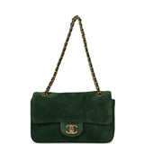 Chanel Mini "Souplissimo" Flap Bag Dark Green Suede Gold Hardware - Thumbnail View 7