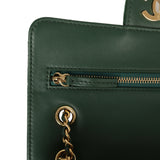 Chanel Mini "Souplissimo" Flap Bag Dark Green Suede Gold Hardware - Thumbnail View 8