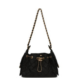 Chanel Mini 25 Hobo Bag Black Nylon, Calfskin Gold Hardware - Thumbnail View 7
