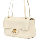 Chanel Mini "Souplissimo" Flap Bag White Grained Calfskin Gold Hardware - Thumbnail View 5