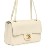 Chanel Mini "Souplissimo" Flap Bag White Grained Calfskin Gold Hardware - Thumbnail View 2
