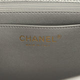 Chanel Classic Top Handle Long Flap Bag Silver Metallic Caviar Gold Hardware - Thumbnail View 9