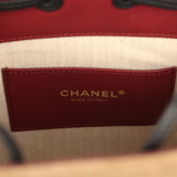Chanel Small "CC Loop" Drawstring Bucket Bag with Leather Strap Dark Beige Suede, Black Leather Gold Hardware - Thumbnail View 10