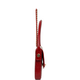 Chanel Top Handle "Turn Around" Clutch with Chain Red Croc Embossed Calfskin Gold Hardware - Thumbnail View 3