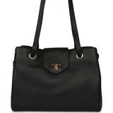 Chanel Small Shopping Tote Black Grained Calfskin Gold Hardware - Thumbnail View 1