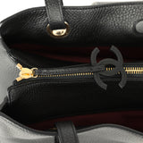 Chanel Small Shopping Tote Black Grained Calfskin Gold Hardware - Thumbnail View 10