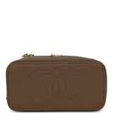 Chanel Small Top Handle Vanity Case Brown Grained Calfskin Gold Hardware - Thumbnail View 6