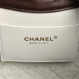 Chanel Small 25 Hobo Bag Dark Brown Crumpled Sheepskin, Ecru Shearling Gold Hardware - Thumbnail View 8