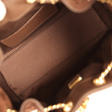 Chanel Mini 25 Hobo Bag Dark Brown Suede Gold Hardware - Thumbnail View 8