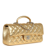 Chanel Classic Top Handle Long Flap Bag Gold Metallic Caviar Silver Hardware - Thumbnail View 2