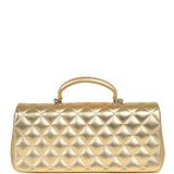 Chanel Classic Top Handle Long Flap Bag Gold Metallic Caviar Silver Hardware - Thumbnail View 4