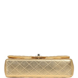 Chanel Classic Top Handle Long Flap Bag Gold Metallic Caviar Silver Hardware - Thumbnail View 6