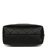 Chanel Mini Coco Base Bag Khaki Suede, Black Lambskin Gold Hardware - Thumbnail View 7