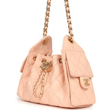 Chanel Mini 25 Hobo Bag Pink Caviar Gold Hardware - Thumbnail View 5