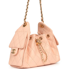 Chanel Mini 25 Hobo Bag Pink Caviar Gold Hardware