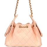 Chanel Mini 25 Hobo Bag Pink Caviar Gold Hardware - Thumbnail View 4