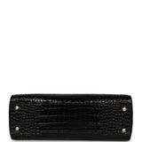 Chanel Small Cerf Shopping Bag Black Croc Embossed Calfskin Gold Hardware - Thumbnail View 6