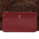 Chanel Small CC Cabas Hobo Bag Dark Brown Suede Gold Hardware - Thumbnail View 7