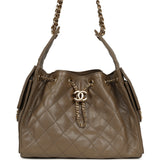 Chanel Small 25 Hobo Bag Dark Khaki Caviar Gold Hardware - Thumbnail View 1
