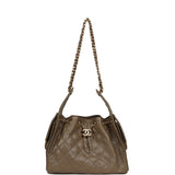 Chanel Small 25 Hobo Bag Dark Khaki Caviar Gold Hardware - Thumbnail View 7