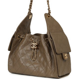Chanel Small 25 Hobo Bag Dark Khaki Caviar Gold Hardware - Thumbnail View 5
