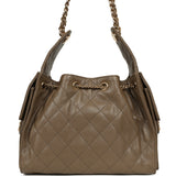 Chanel Small 25 Hobo Bag Dark Khaki Caviar Gold Hardware - Thumbnail View 4